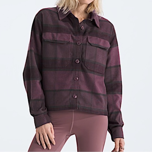 The North Face Tops - THE NORTH FACE Women’s Valley Flannel Button Down Shacket Midnight Mauve XXL